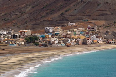 Plage de Sao Pedro sur l'�le de Sao Vicente