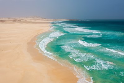 Boa Vista, eaux turquoise et sable � perte de vue
