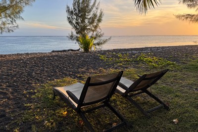 Manomano Lodge - La plage au coucher du soleil