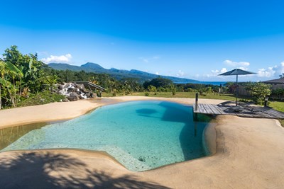 La piscine du Vai Iti Lodge